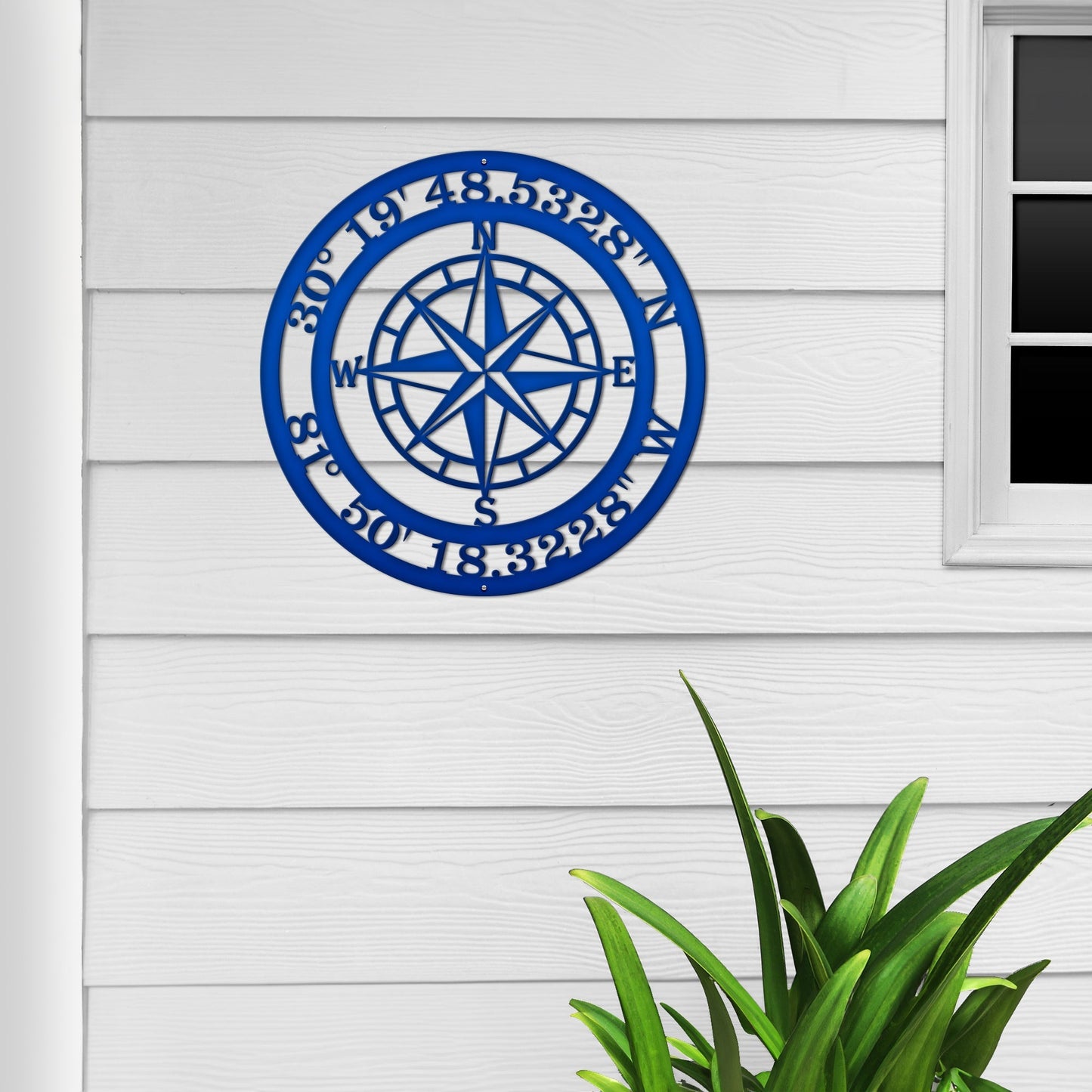 Metal Compass Sign – Personalized Nautical & Rustic Wall Art - HouseSensationsArt