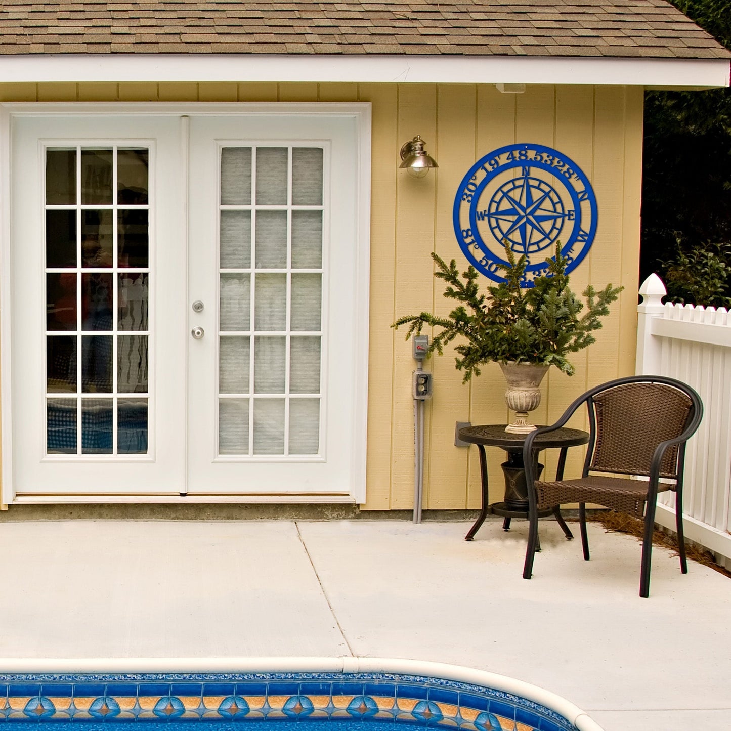 Metal Compass Sign – Personalized Nautical & Rustic Wall Art - HouseSensationsArt