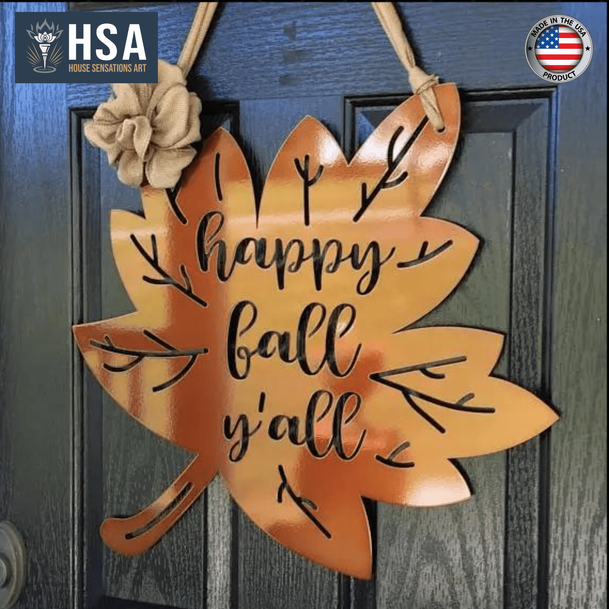 Metal Fall Wreath - Seasonal Decor for Your Front Door - HouseSensationsArt