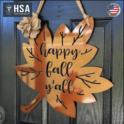 Metal Fall Wreath - Seasonal Decor for Your Front Door - HouseSensationsArt