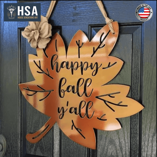 Metal Fall Wreath - Seasonal Decor for Your Front Door - HouseSensationsArt
