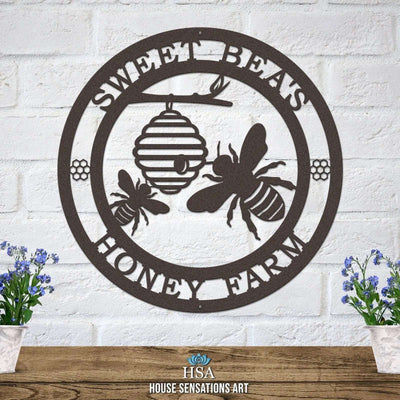 Metal Honey Bee Signs – Fun and Rustic Decor for Gardens & Farms - HouseSensationsArt