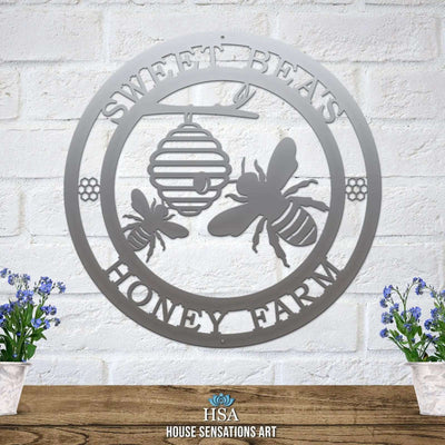 Metal Honey Bee Signs – Fun and Rustic Decor for Gardens & Farms - HouseSensationsArt