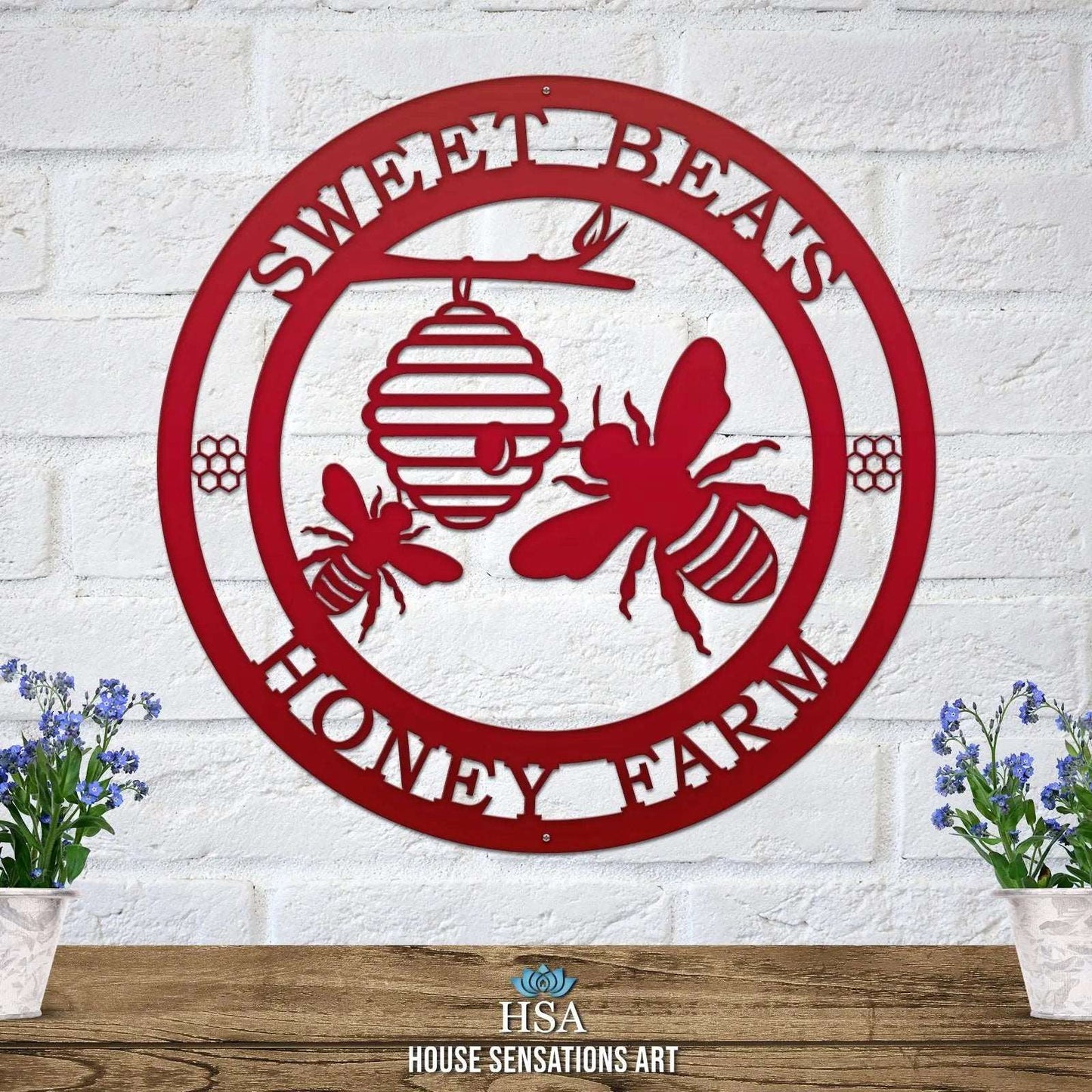 Metal Honey Bee Signs – Fun and Rustic Decor for Gardens & Farms - HouseSensationsArt