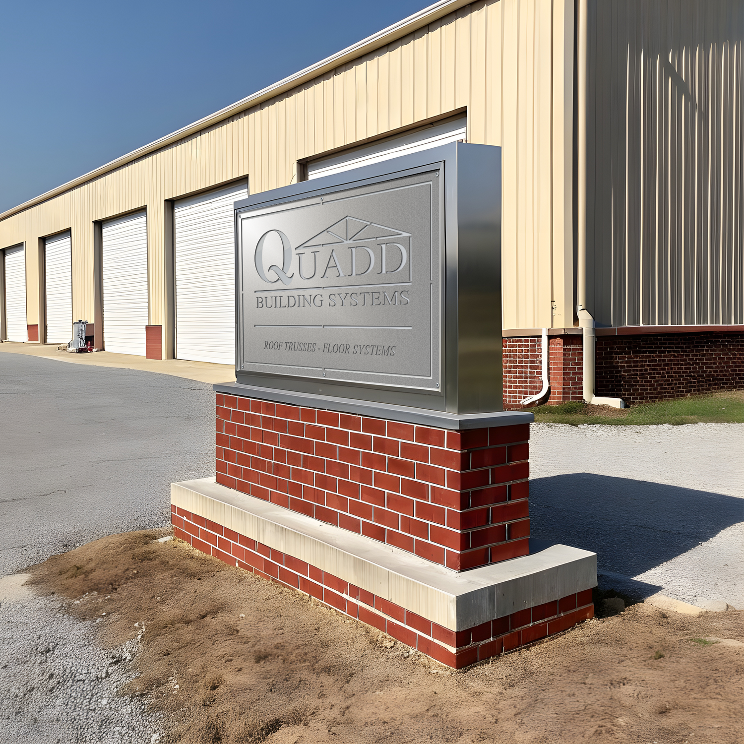 Durable metal monument logo sign crafted for long-lasting business branding and outdoor display.
