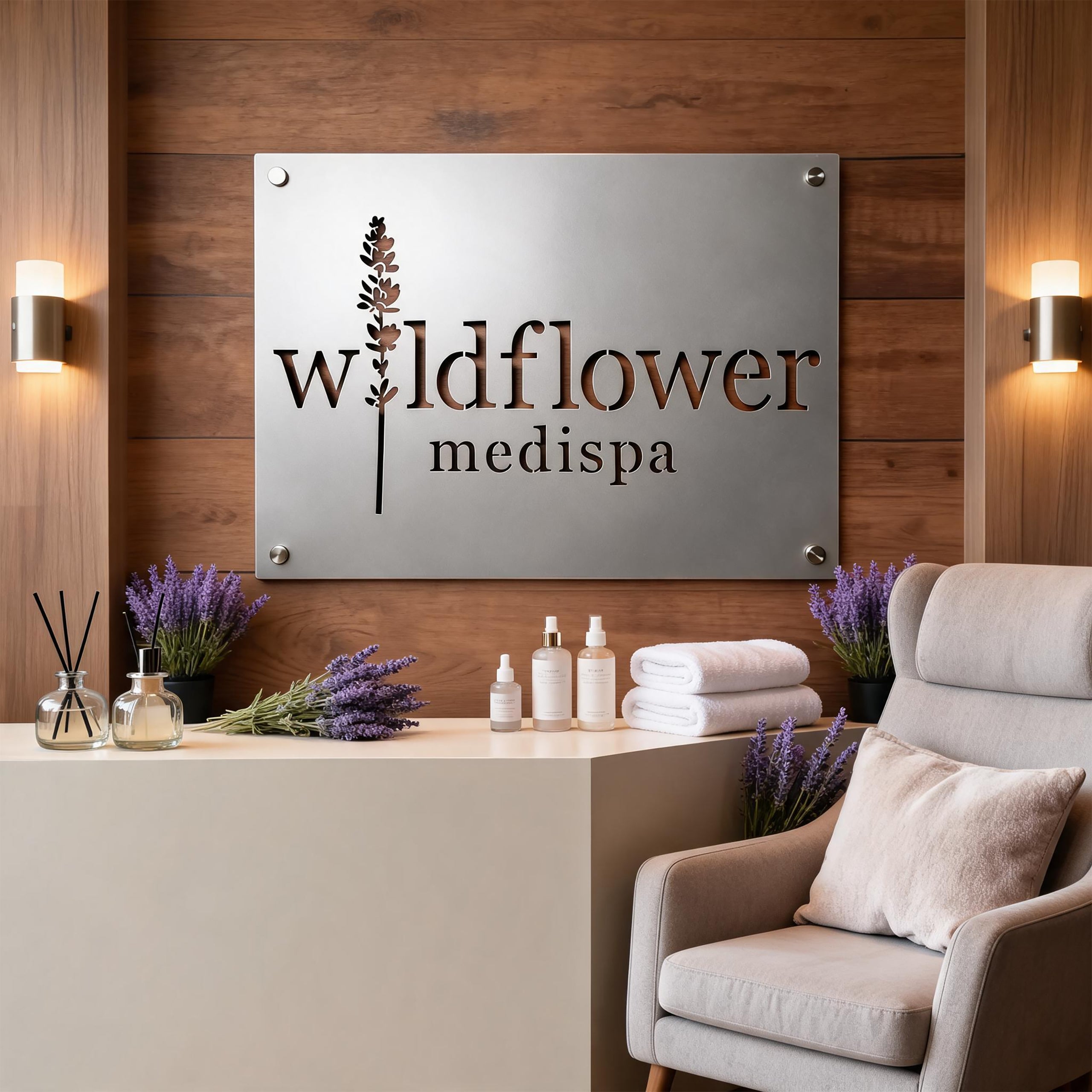 Large Custom Business Logo Sign – Personalized Laser-Cut Metal Storefront & Office Sign