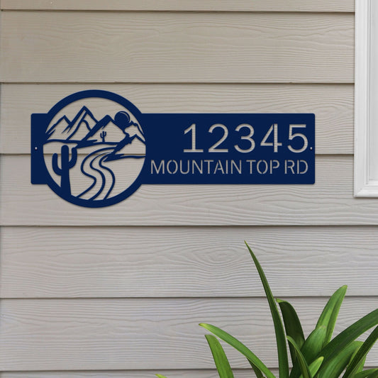 Mountain Monogram – Custom Metal Address Sign for Cabins & Homes - HouseSensationsArt