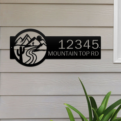 Mountain Monogram – Custom Metal Address Sign for Cabins & Homes - HouseSensationsArt