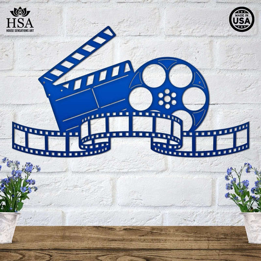 Movie Reel Wall Decor – Personalized Metal Art for Film Lovers & Home Theaters - HouseSensationsArt