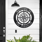 Nautical Metal Signs – Personalized Compass Quote Wall Art - HouseSensationsArt