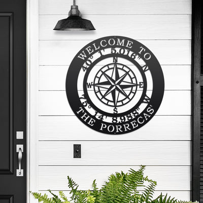 Nautical Metal Signs – Personalized Compass Quote Wall Art - HouseSensationsArt