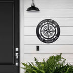 Nautical Metal Signs – Personalized Compass Quote Wall Art - HouseSensationsArt