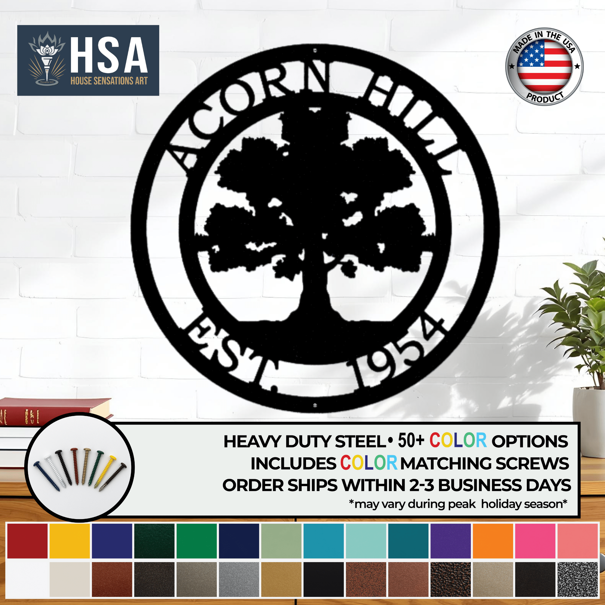 oak-tree-family-name-sign-with-established-date-front-black-with color-options-and-screws-white-wall-house-sensations-art.jpg