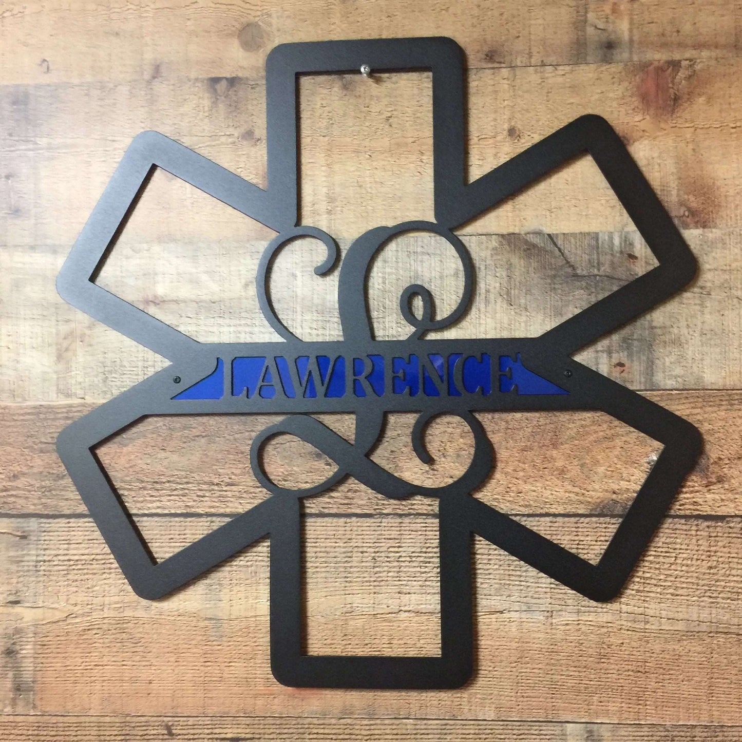 Outdoor metal EMS sign – custom Star of Life house plaque for paramedics