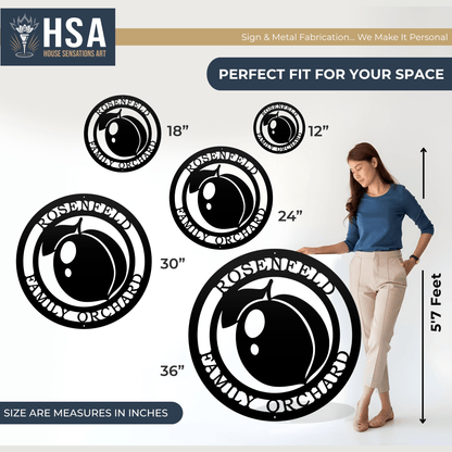 Peach Wall Art – Personalized Georgia - Inspired Metal Decor - HouseSensationsArt