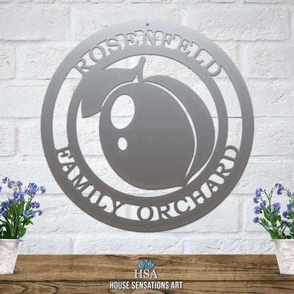 Peach Wall Art – Personalized Georgia - Inspired Metal Decor - HouseSensationsArt