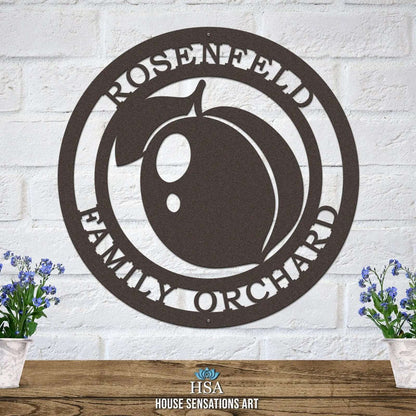 Peach Wall Art – Personalized Georgia - Inspired Metal Decor - HouseSensationsArt