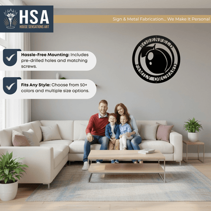 Peach Wall Art Personalized Georgia - Inspired Metal Decor, Southern Home Decor, Peach State Gift - TTS - HouseSensationsArt