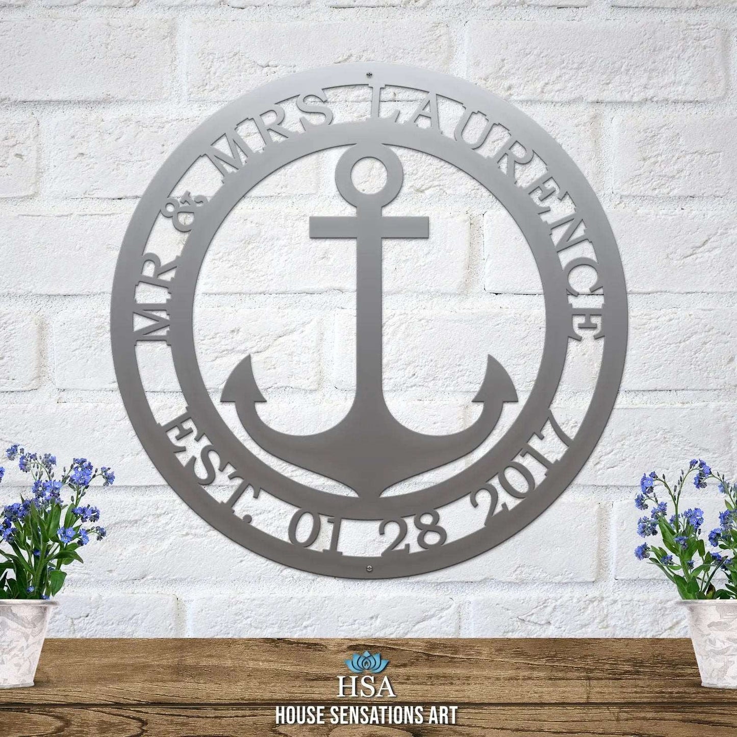 Personalized Anchor Sign – Custom Street Numbers Sign – Weather - Resistant Outdoor Address Signs for Home Décor & Housewarming Gift - HouseSensationsArt