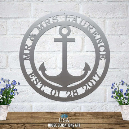 Personalized Anchor Sign – Custom Street Numbers Sign – Weather - Resistant Outdoor Address Signs for Home Décor & Housewarming Gift - HouseSensationsArt