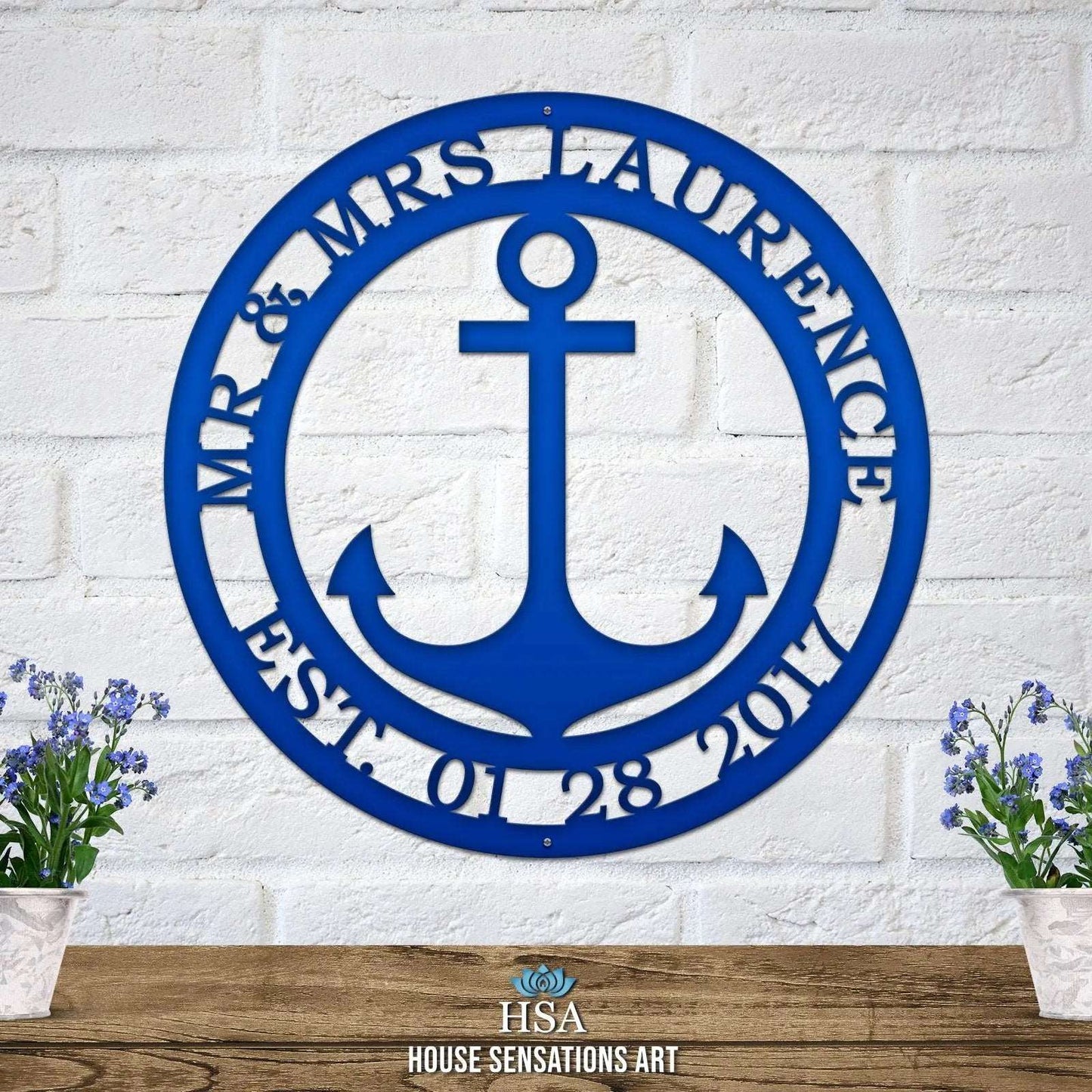Personalized Anchor Sign – Custom Street Numbers Sign – Weather - Resistant Outdoor Address Signs for Home Décor & Housewarming Gift - HouseSensationsArt
