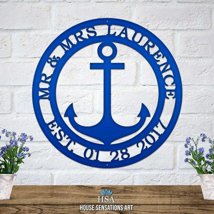Personalized Anchor Sign – Custom Street Numbers Sign – Weather - Resistant Outdoor Address Signs for Home Décor & Housewarming Gift - HouseSensationsArt