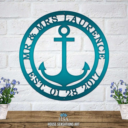 Personalized Anchor Sign – Custom Street Numbers Sign – Weather - Resistant Outdoor Address Signs for Home Décor & Housewarming Gift - HouseSensationsArt