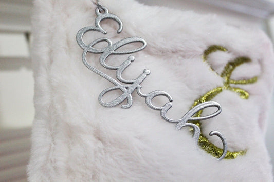 Personalized Christmas Stocking Tag – Custom Metal Holiday Decor - HouseSensationsArt