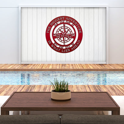Personalized Compass Wall Art Metal for Adventure & Wanderlust - HouseSensationsArt