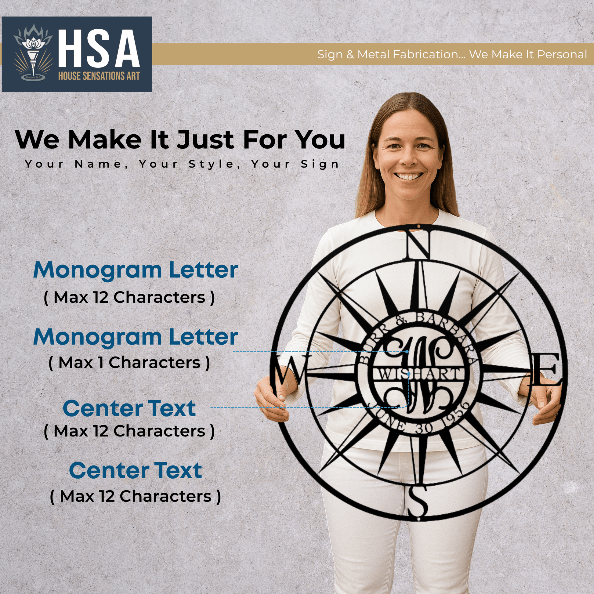 Personalized Compasses – Custom Metal Wall Art & Gifts - HouseSensationsArt