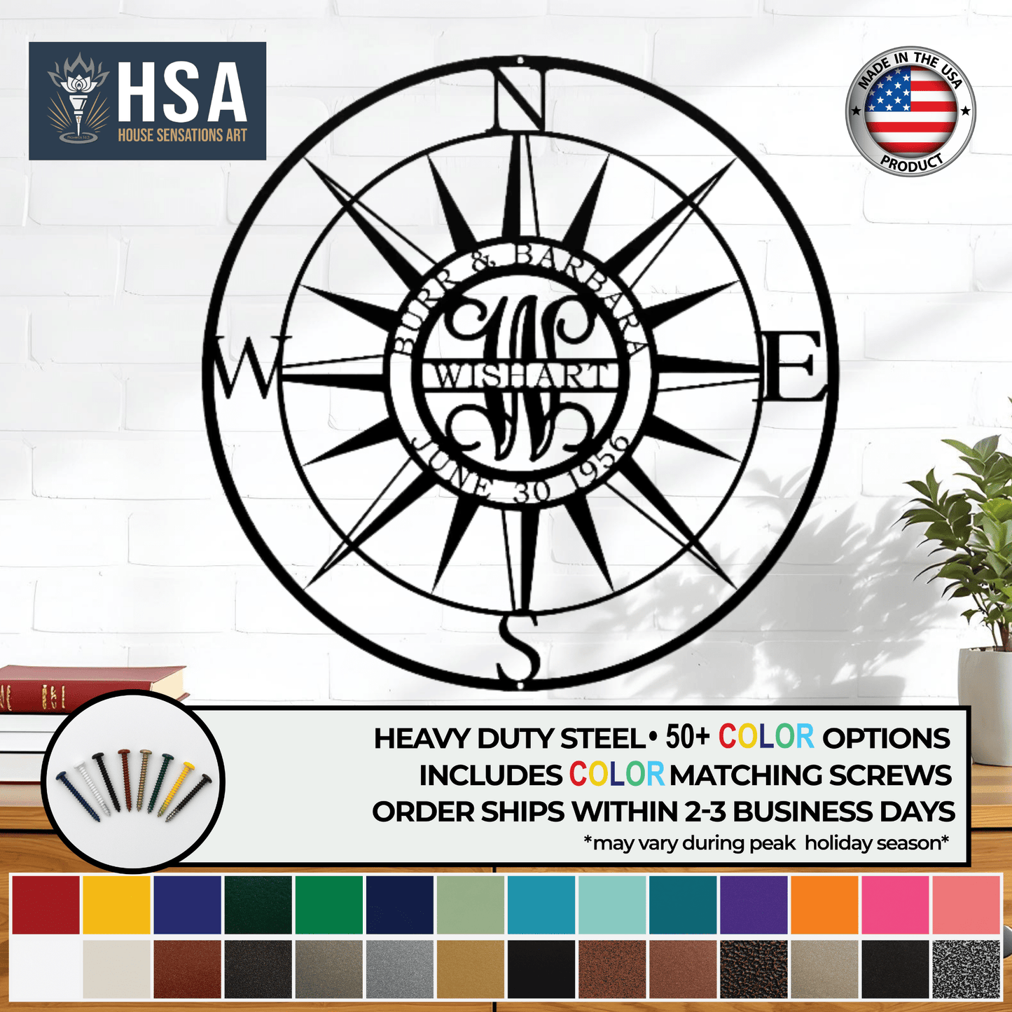 personalized-compasses-custom-metal-wall-art-gifts-colors-with-screws-house-sensations-art.jpg