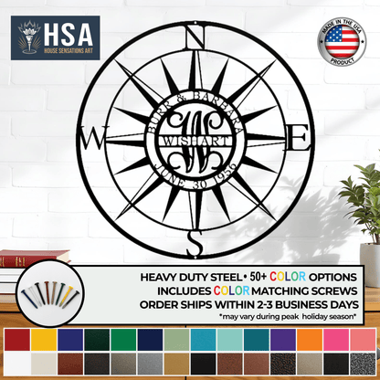 Personalized Compasses – Custom Metal Wall Art & Gifts - HouseSensationsArt