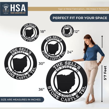 Personalized Coordinates Sign – Custom Metal Wall Decor - HouseSensationsArt