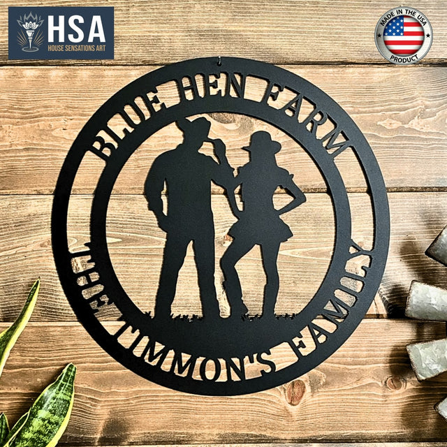 Personalized Cowboy Sign – Metal Ranch & Western Farmhouse Decor - HouseSensationsArt