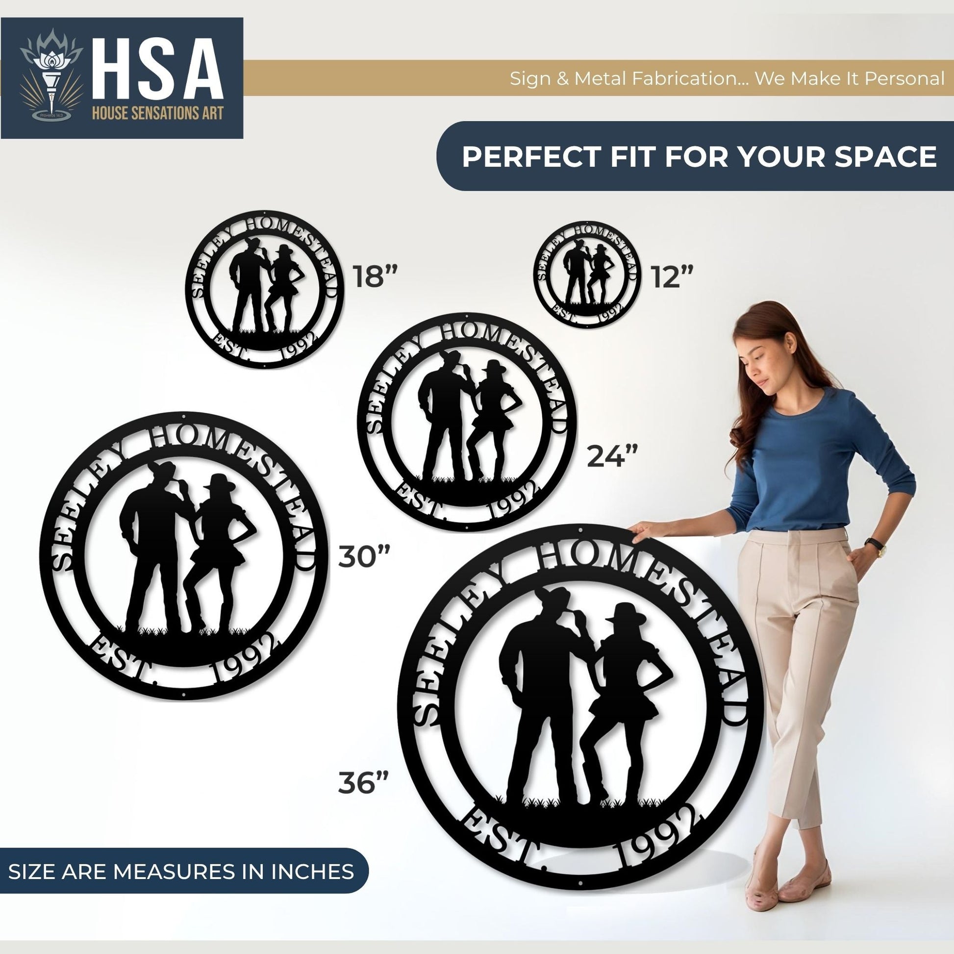 Personalized Cowboy Sign – Metal Ranch & Western Farmhouse Decor - HouseSensationsArt