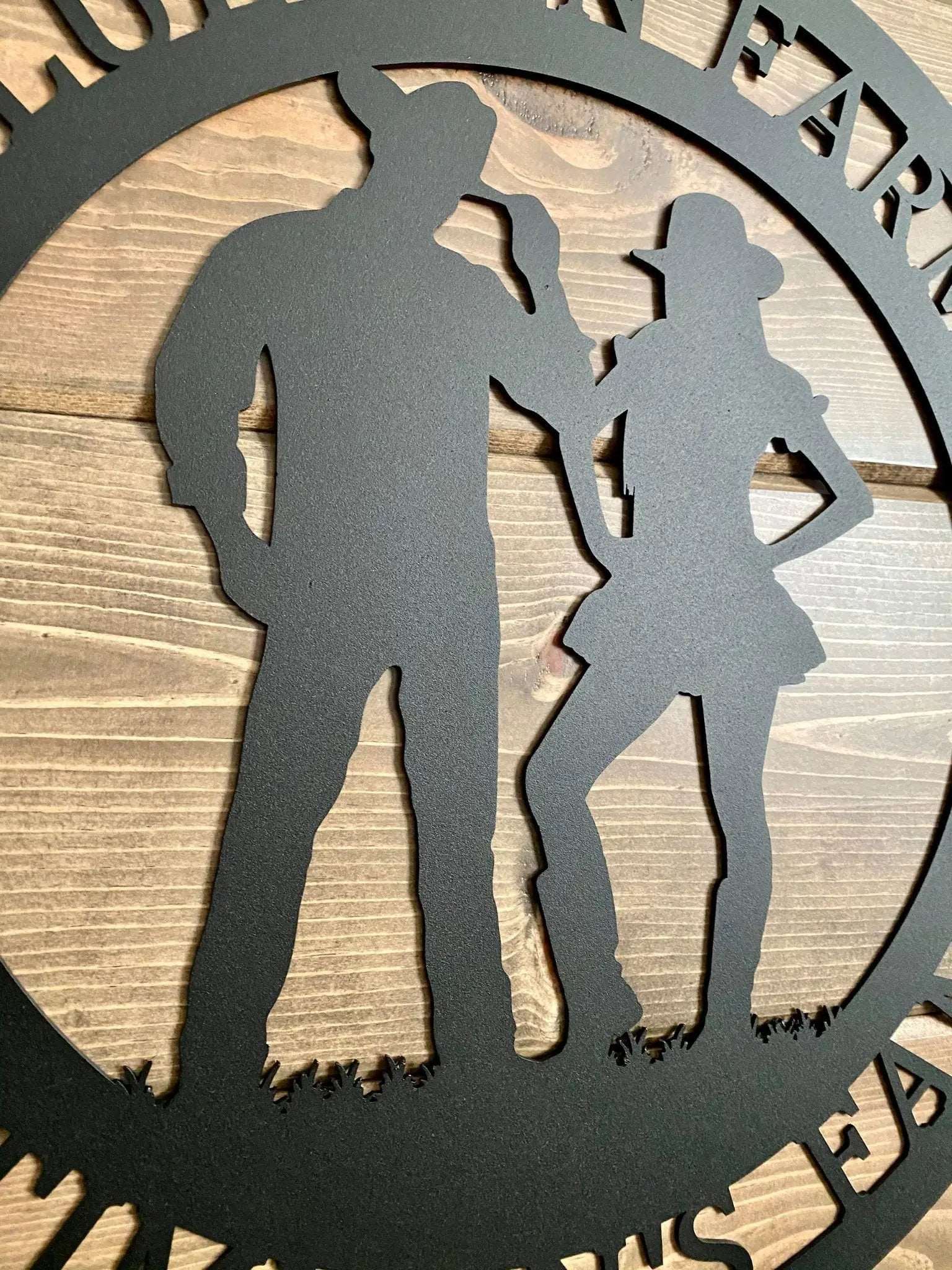 Personalized Cowboy Sign – Metal Ranch & Western Farmhouse Decor - HouseSensationsArt