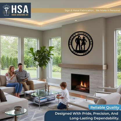 Personalized Cowboy Sign – Metal Ranch & Western Farmhouse Decor - HouseSensationsArt