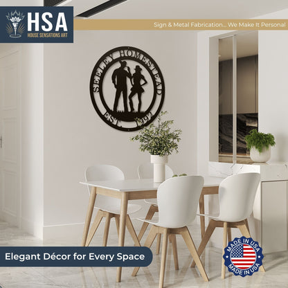 Personalized Cowboy Sign – Metal Ranch & Western Farmhouse Decor - HouseSensationsArt