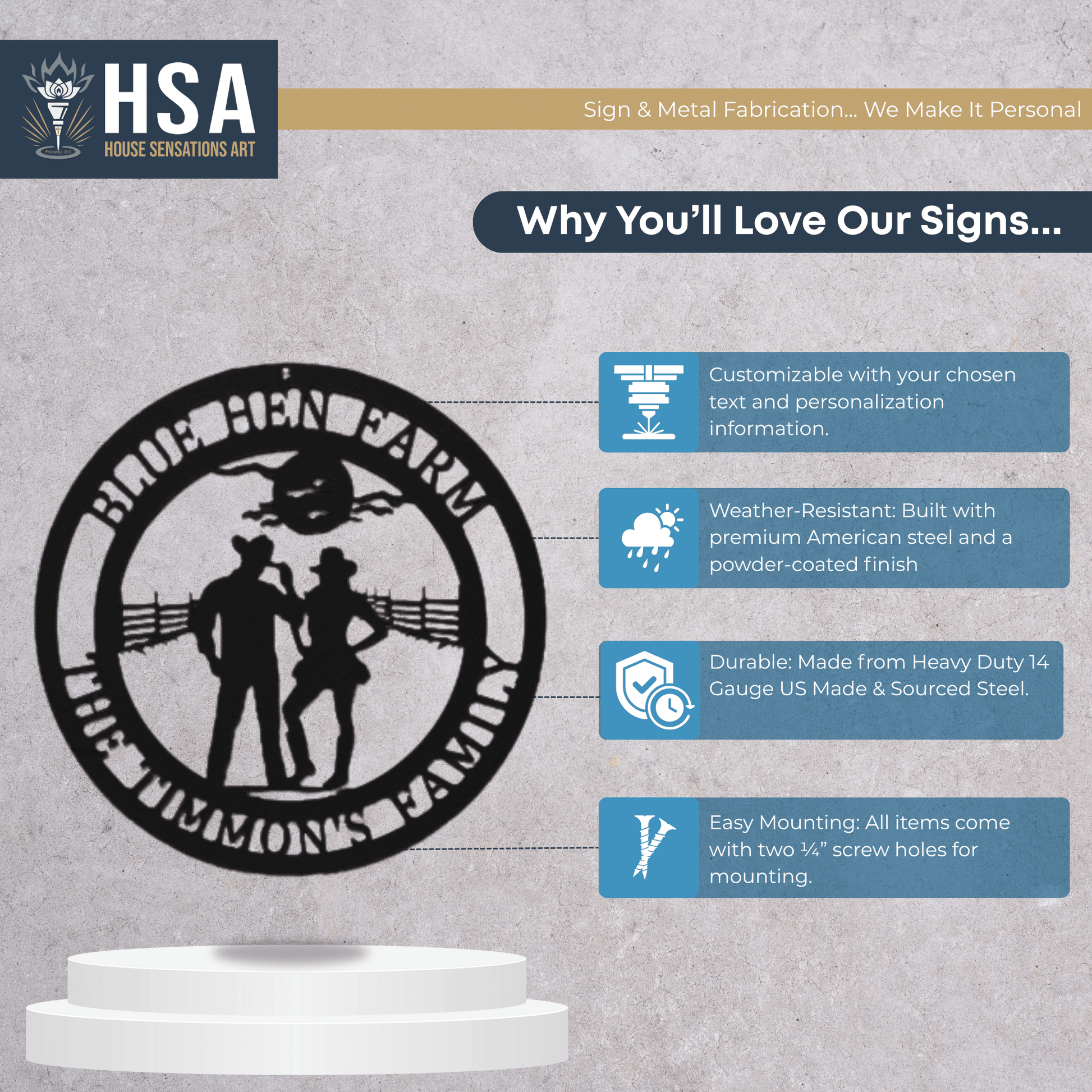 Personalized Cowgirl Sign – Rustic Western Metal Wall Art - HouseSensationsArt