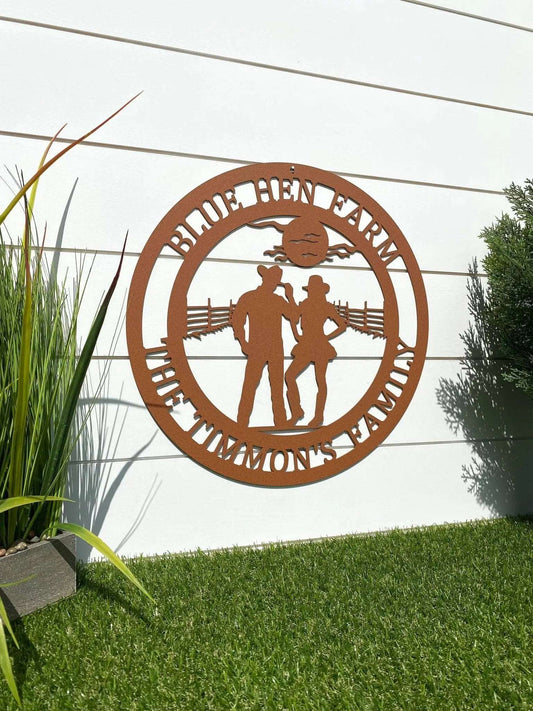 Personalized Cowgirl Sign – Rustic Western Metal Wall Art - HouseSensationsArt