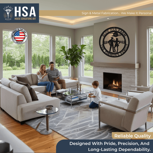 Personalized Cowgirl Sign – Rustic Western Metal Wall Art - HouseSensationsArt