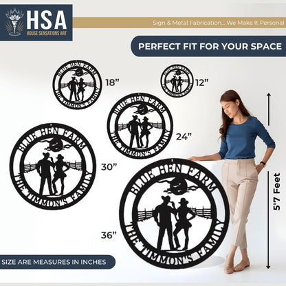 Personalized Cowboy Sign – Metal Ranch & Western Farmhouse Decor - HouseSensationsArt