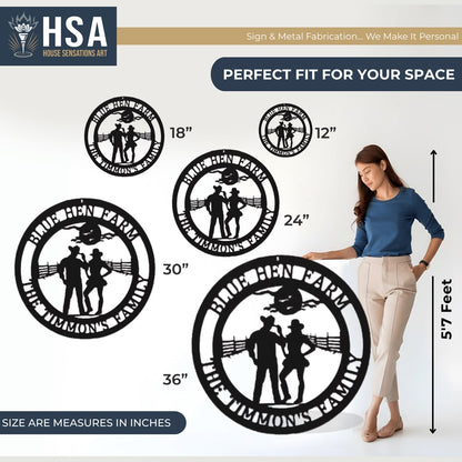 Personalized Cowgirl Sign – Rustic Western Metal Wall Art - HouseSensationsArt