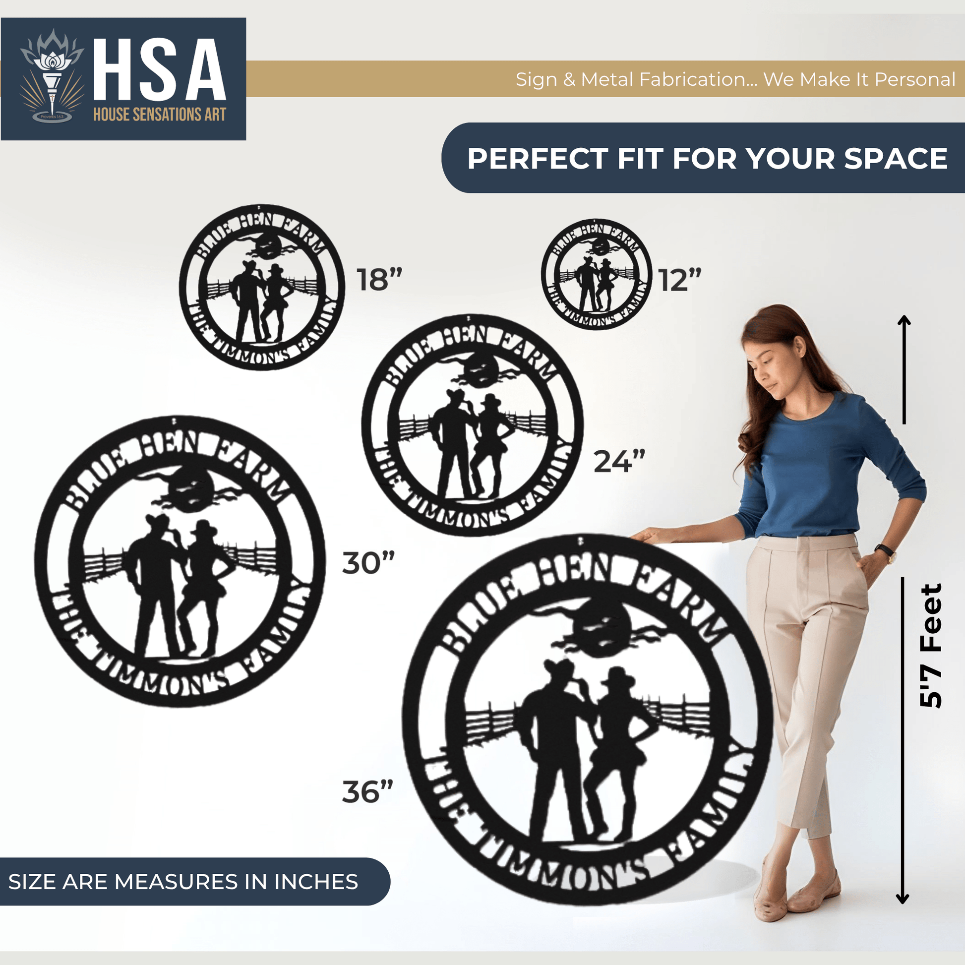 Personalized Cowgirl Sign – Rustic Western Metal Wall Art - HouseSensationsArt