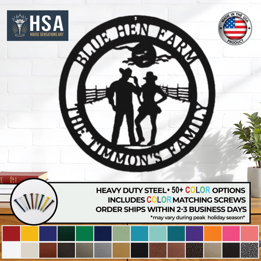 Personalized Cowgirl Sign – Rustic Western Metal Wall Art - HouseSensationsArt