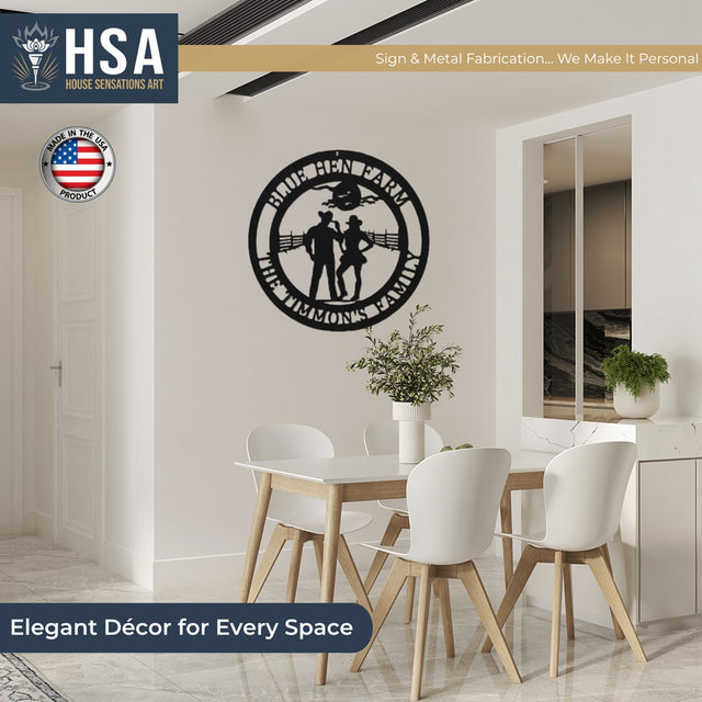 Personalized Cowboy Sign – Metal Ranch & Western Farmhouse Decor - HouseSensationsArt