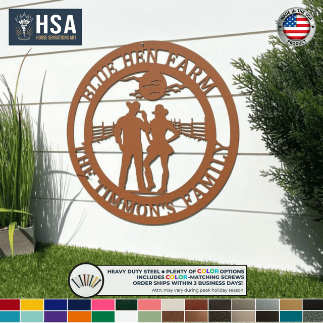 Personalized Cowgirl Sign Rustic Western Metal Wall Art, Ranch Decor, Cowboy Gift Idea TTS - HouseSensationsArt