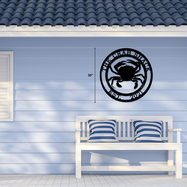 Personalized Crab Sign – Coastal, Nautical & Outdoor Decor - HouseSensationsArt