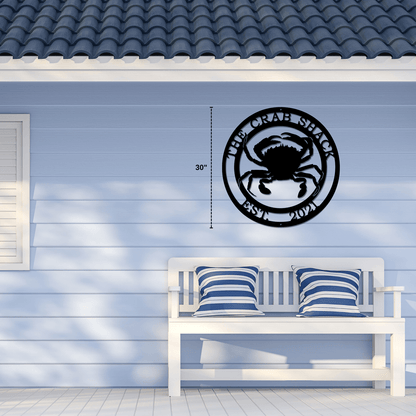 Personalized Crab Sign – Coastal, Nautical & Outdoor Decor - HouseSensationsArt