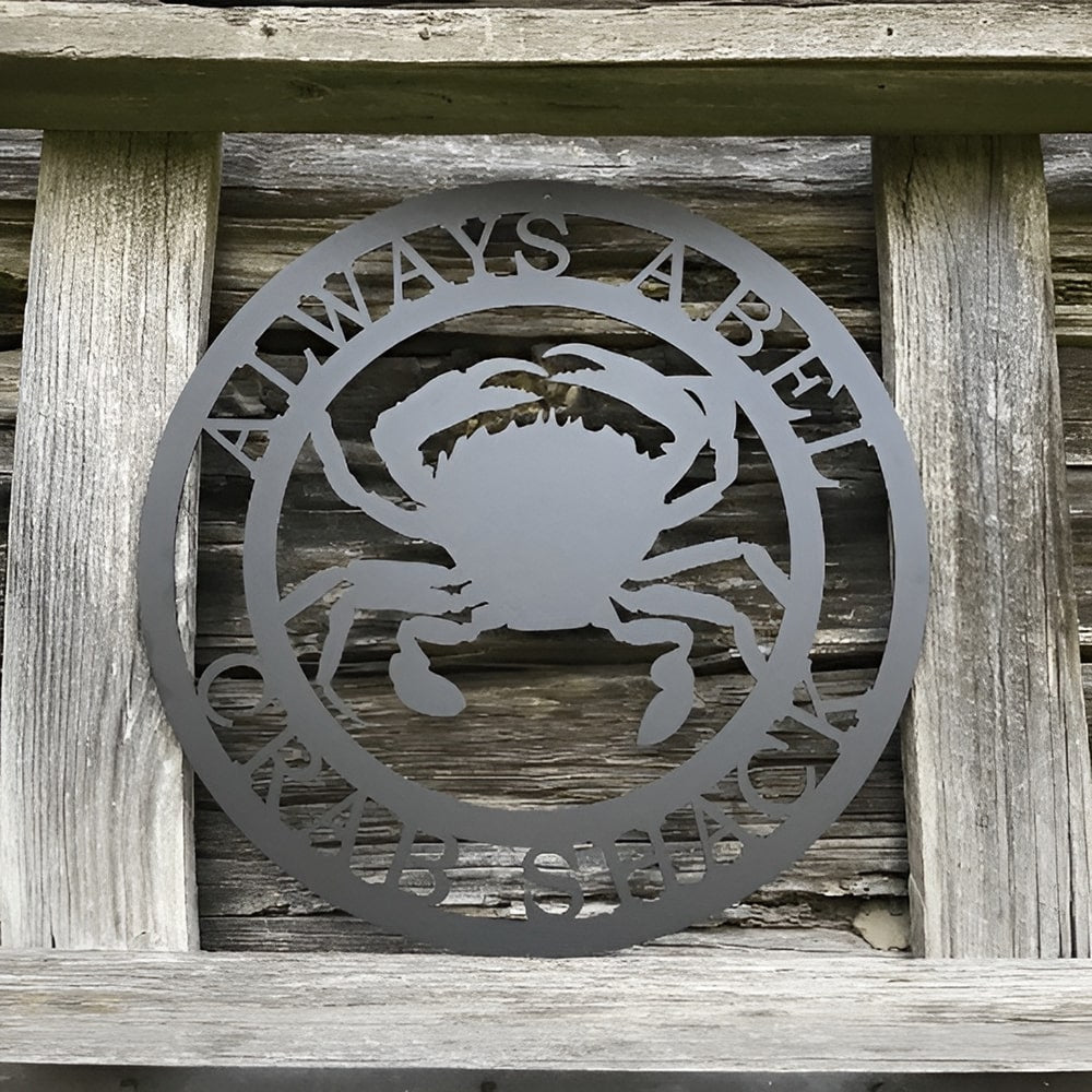 Personalized Crab Sign – Coastal, Nautical & Outdoor Decor - HouseSensationsArt